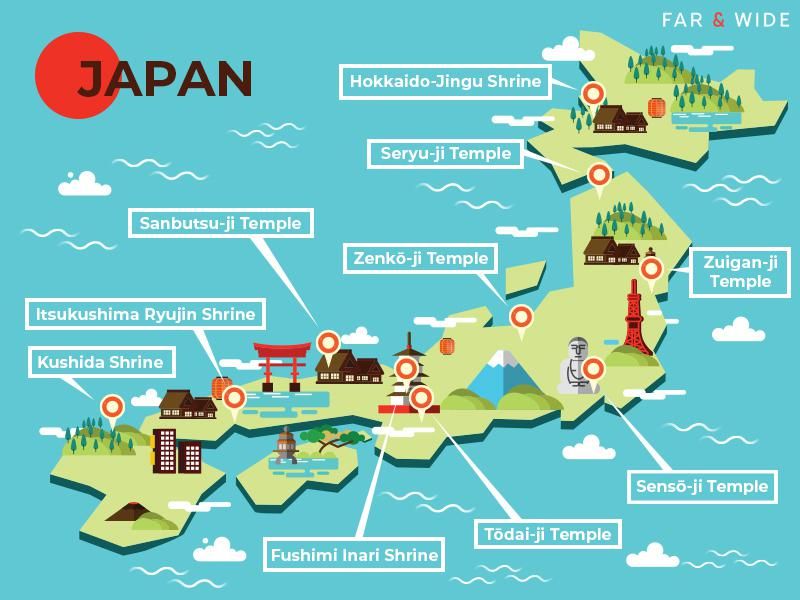 Shinto Temples Map
